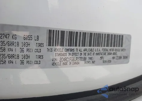 2018 Chrysler Pacifica Touring Plus from USA, damaged, VIN 2C4RC1FG8JR172180